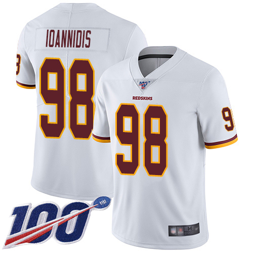 Washington Redskins Limited White Youth Matt Ioannidis Road Jersey NFL Football #98 100th Season Vapor